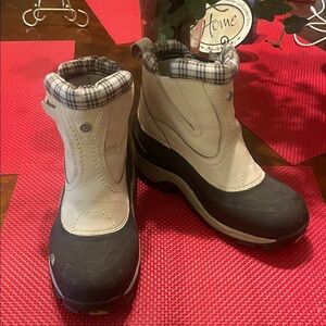 The North Face Black and White Winter Boots